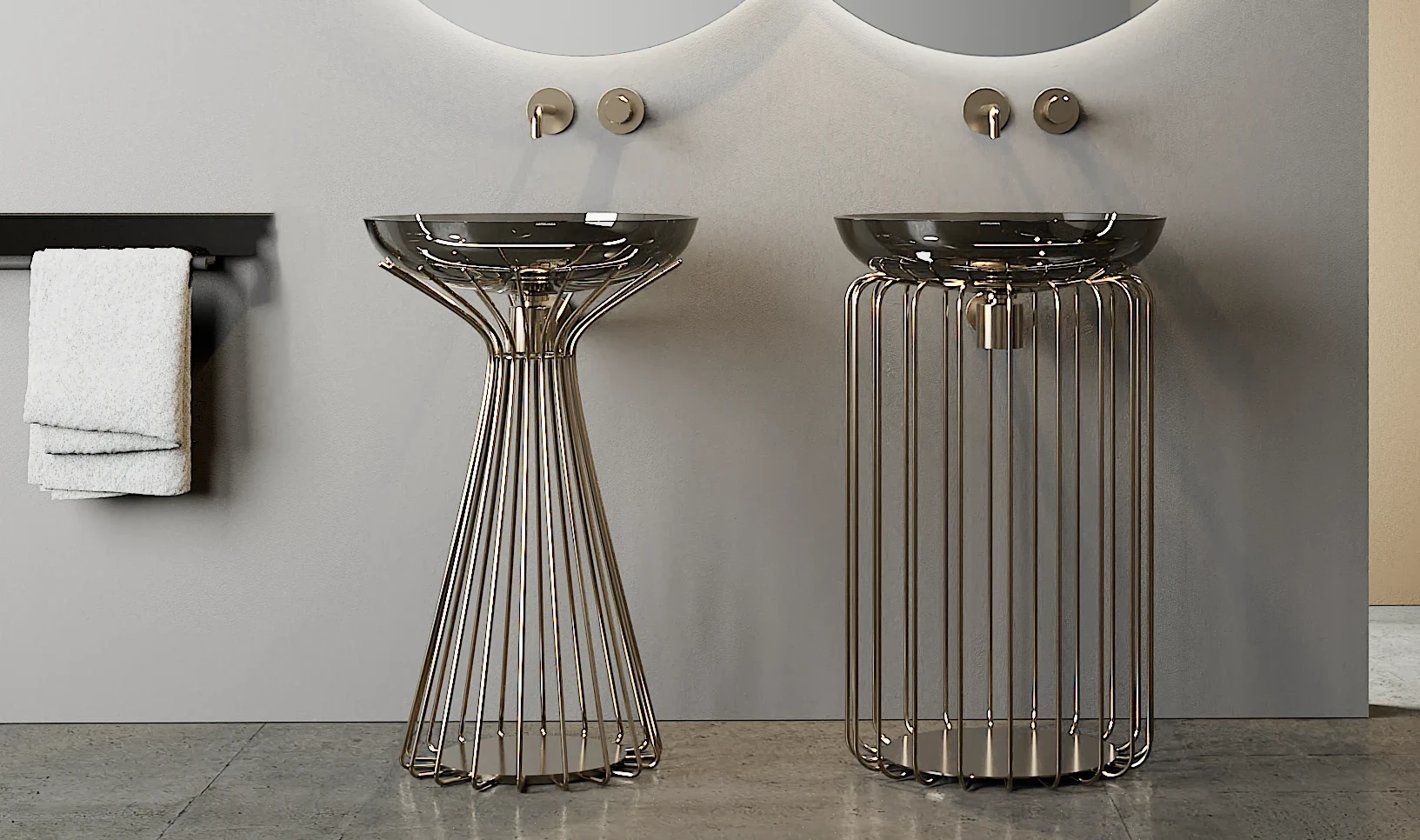 Tristano & Isotta Pedestal Sinks